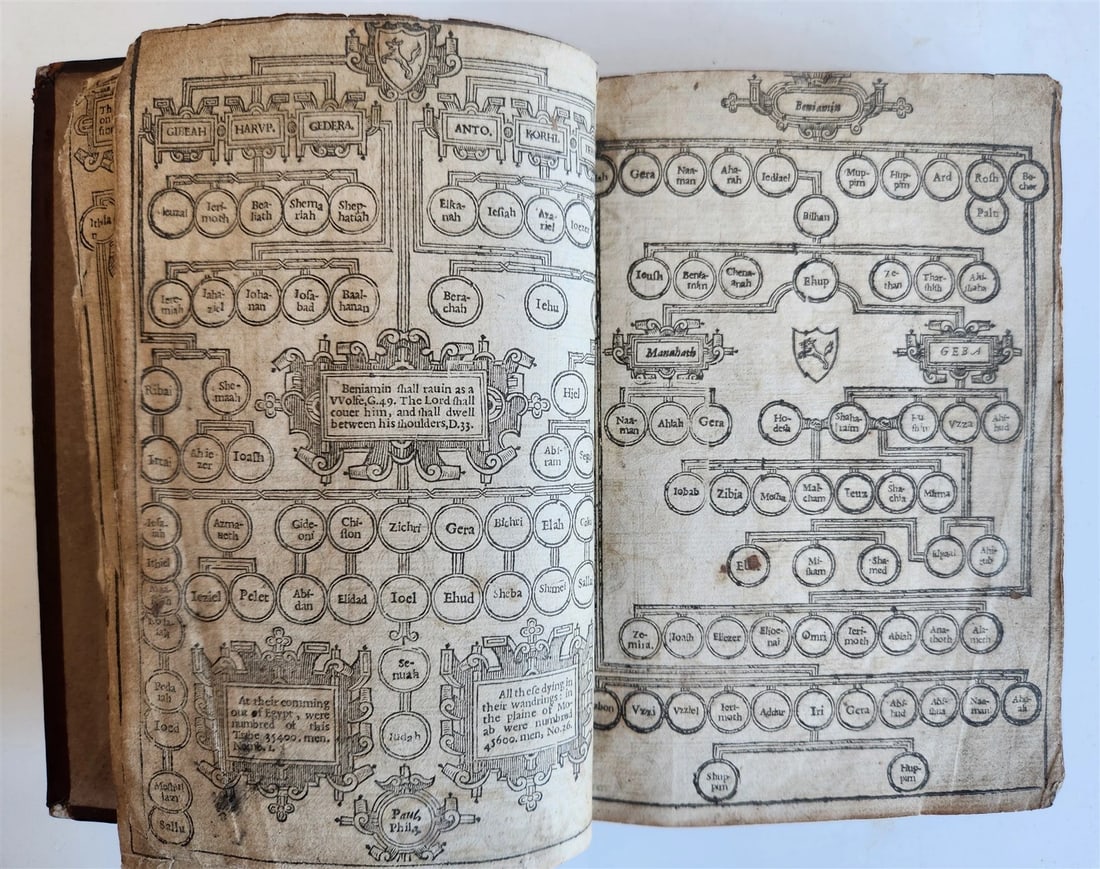 1618 BIBLE in ENGLISH antique OLD & NEW TESTAMENT by Bonham Norton and John Bill - 7