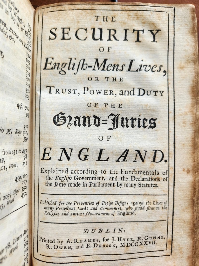 1727 LAW BOOK in ENGLISH Office & Authority of Justice of Peace for Ireland - 2