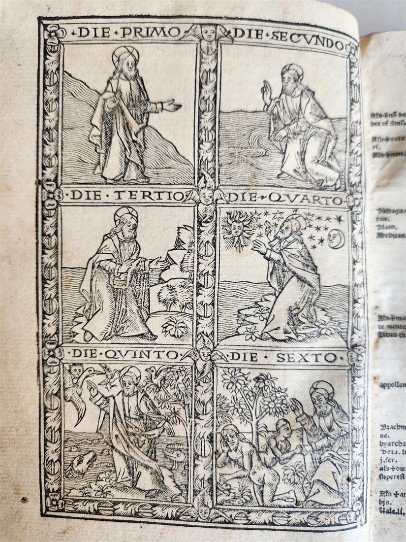 1519 BIBLE in LATIN POST-INCUNABULA antique rare w/ WOODCUTS - 2