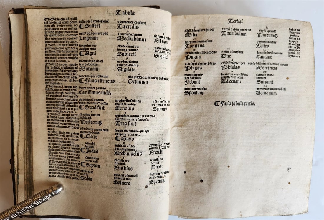 1519 BIBLE in LATIN POST-INCUNABULA antique rare w/ WOODCUTS - 5
