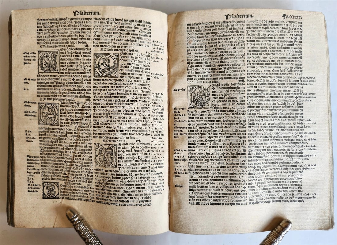 1519 BIBLE in LATIN POST-INCUNABULA antique rare w/ WOODCUTS - 6
