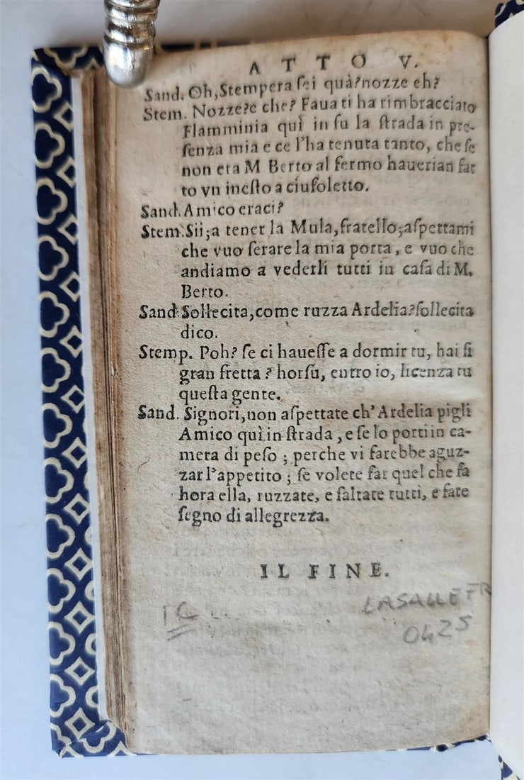 1597 THEATER PLAY by ODDI SFORZA in ITALIAN antique Duel of Love & Friendship - 5