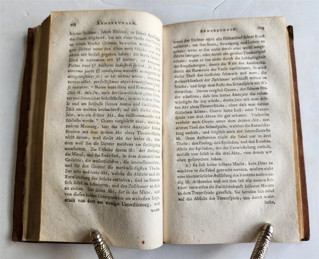 1791 HORACE Epistle to the Pisones in GERMAN antique ARMORIAL BINDING - 8