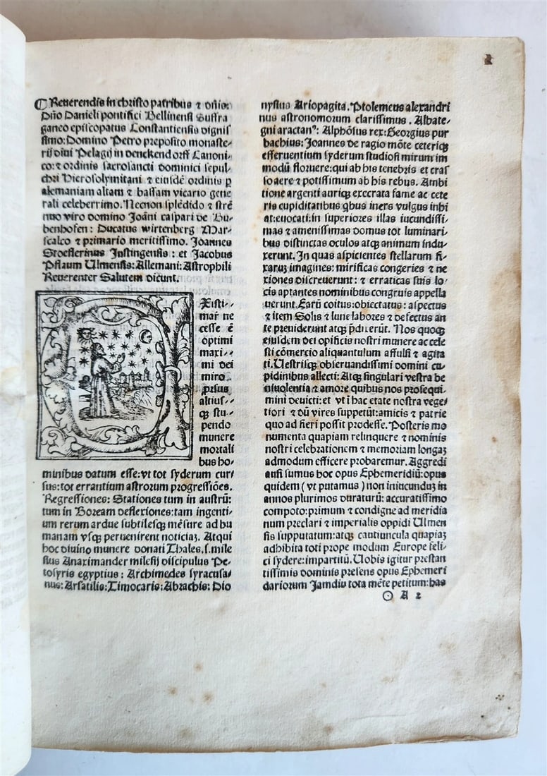 1521 Post-Incunabula ASTROLOGY & ASTRONOMY ALMANACH NOVA by J. Stoeffler ANTIQUE - 5