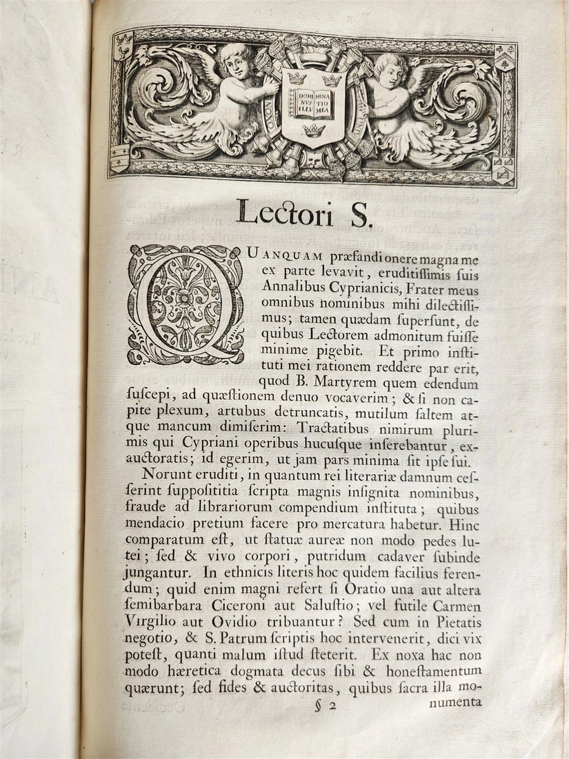 1682 WORKS of ST. CYPRIAN antique 17th CENTURY VELLUM BOUND FOLIO - 5