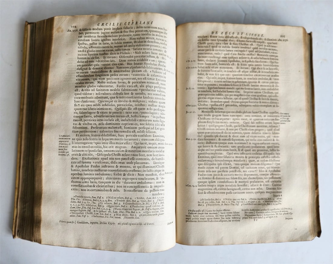 1682 WORKS of ST. CYPRIAN antique 17th CENTURY VELLUM BOUND FOLIO - 8