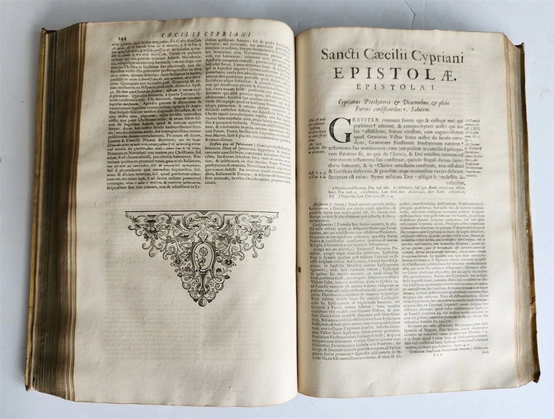 1682 WORKS of ST. CYPRIAN antique 17th CENTURY VELLUM BOUND FOLIO - 9