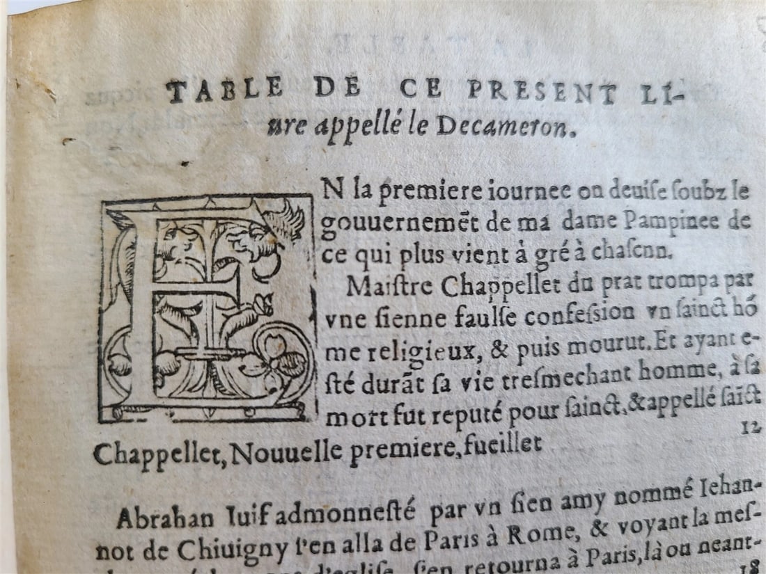1556 LE DECAMERON by Giovanni BOCCACCIO antique RARE 16th CENTURY - 5