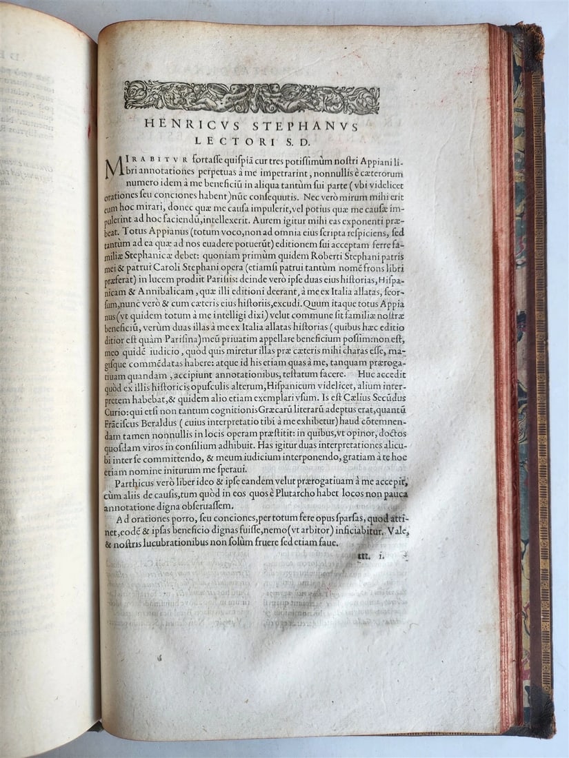 1592 ESTIENNE PRESS HISTORY by APPIAN of ALEXANDRIA 16th CENTURY FOLIO ANTIQUE - 10