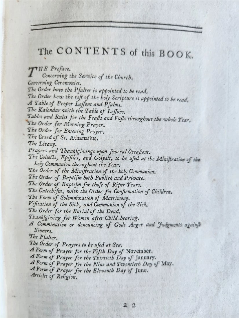 1745 BOOK of PSALMS antique in ENGLISH original binding 18th CENTURY - 7