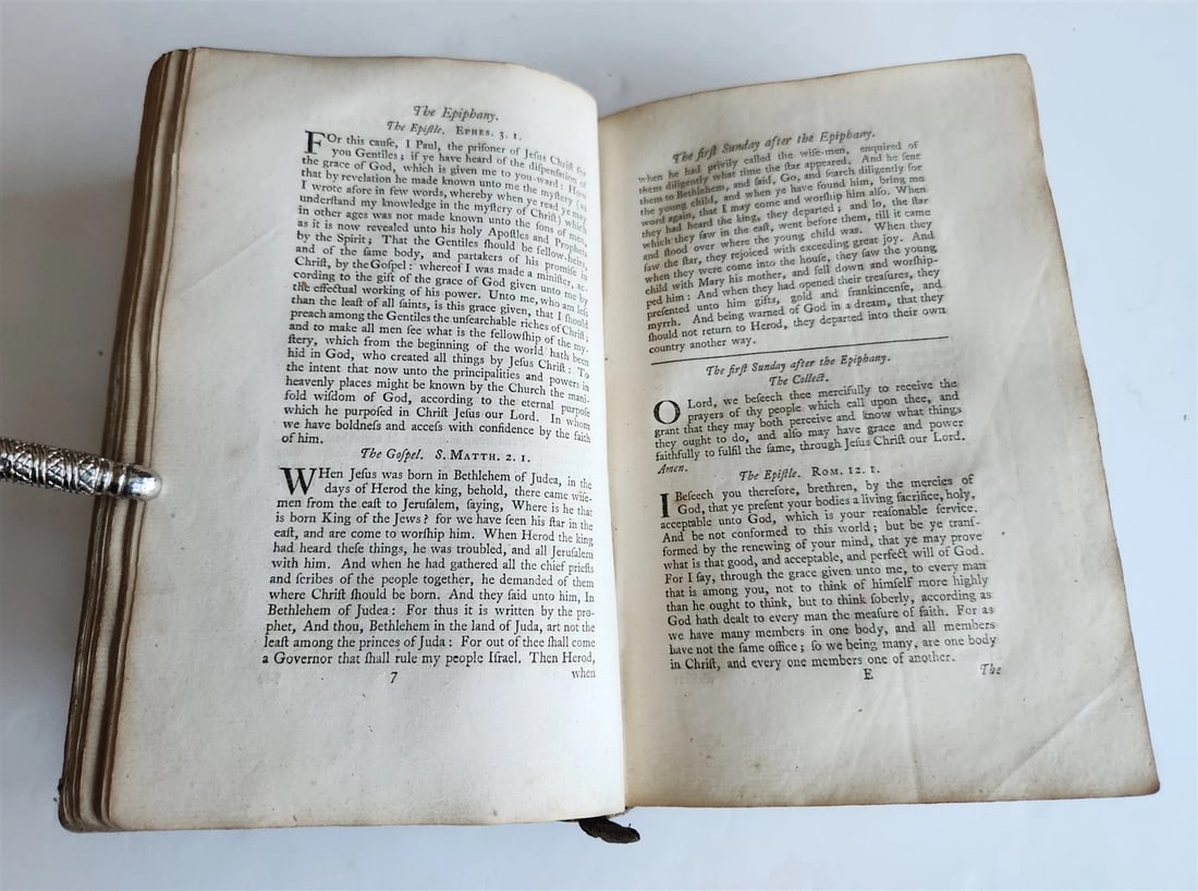 1745 BOOK of PSALMS antique in ENGLISH original binding 18th CENTURY - 9