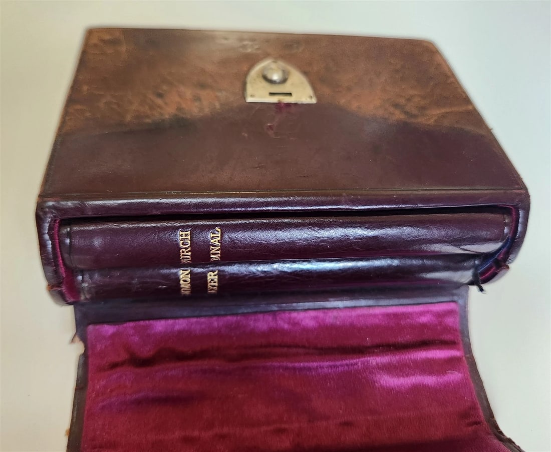 1887 COMMON PRAYER BOOK & CHURCH HYMNAL w/ LEATHER BOX antique DUBLIN IRELAND - 3