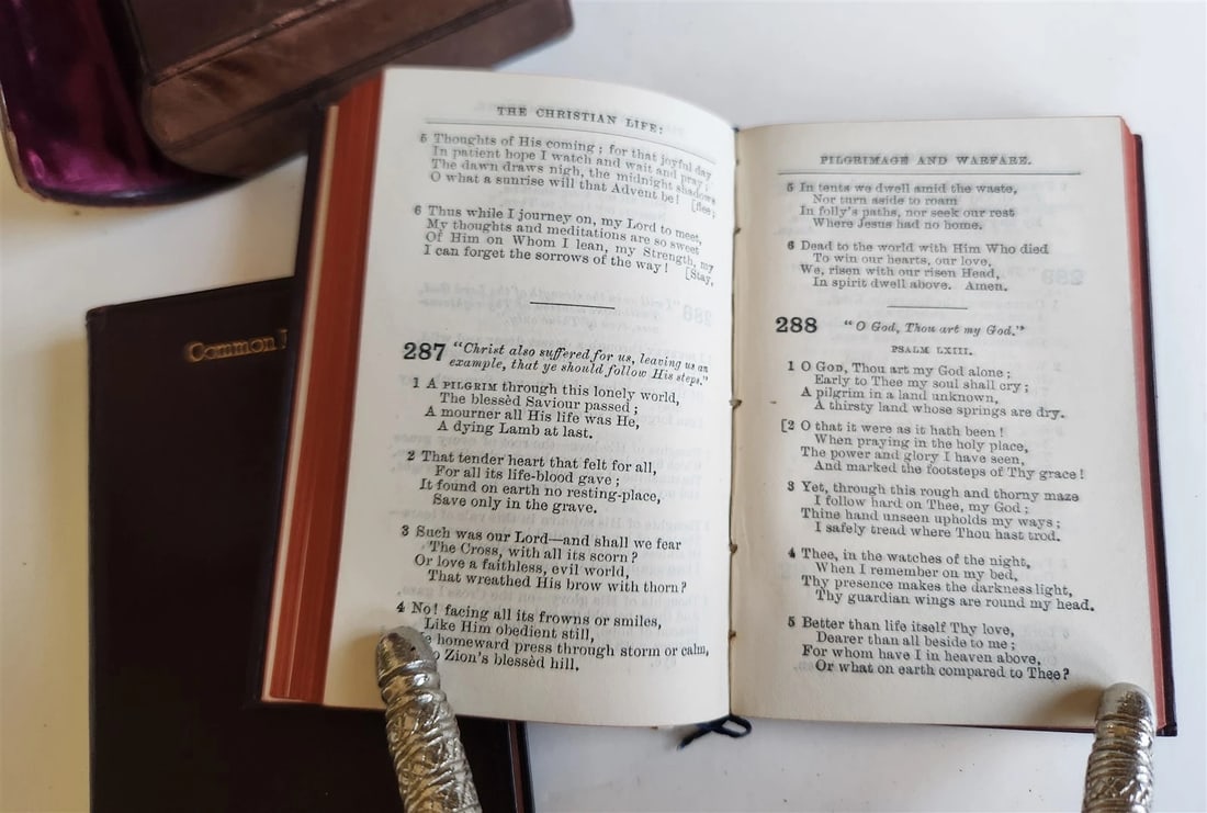 1887 COMMON PRAYER BOOK & CHURCH HYMNAL w/ LEATHER BOX antique DUBLIN IRELAND - 6