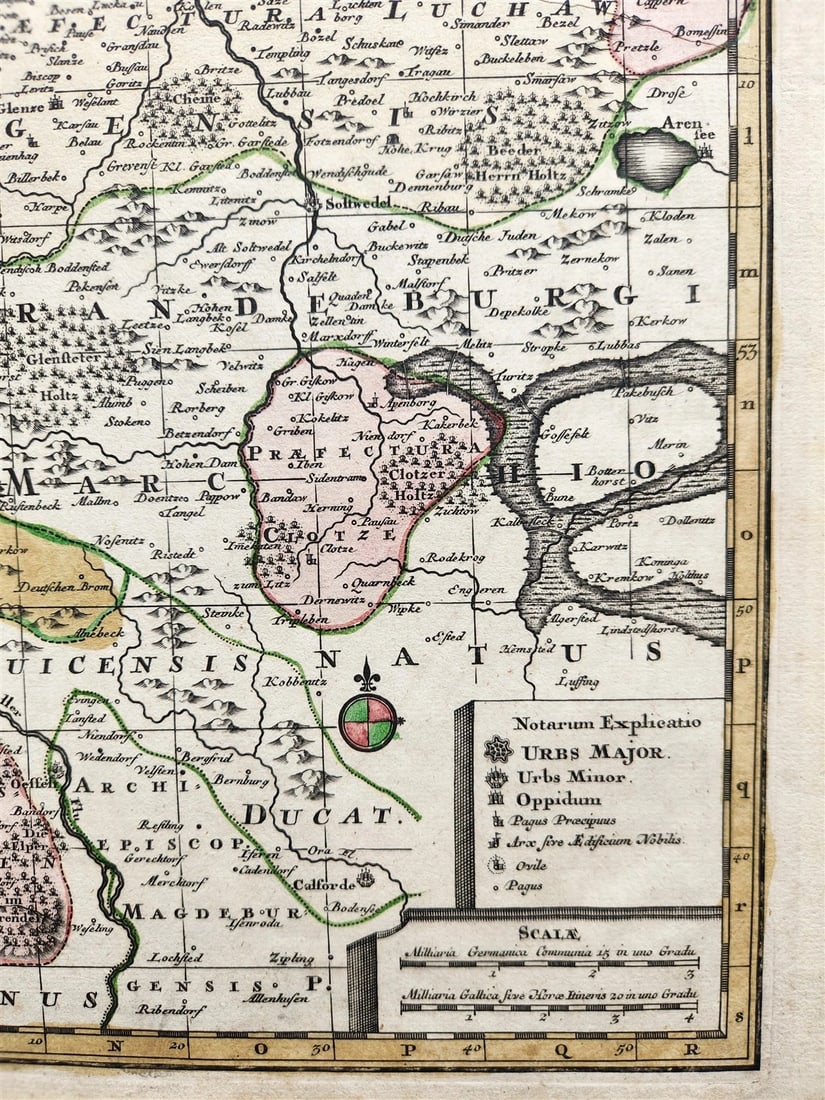 1741 GERMANY LOWER SAXONY antique MAP Ducatus Luneburgicus by Matthaus Seutter - 5