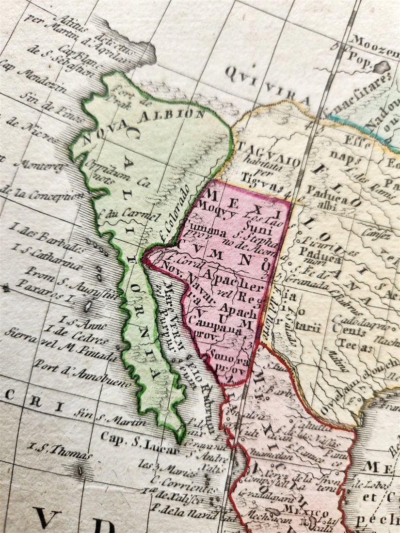 1746 AMERICA antique MAP by JOHANN HOMANN rare - 4
