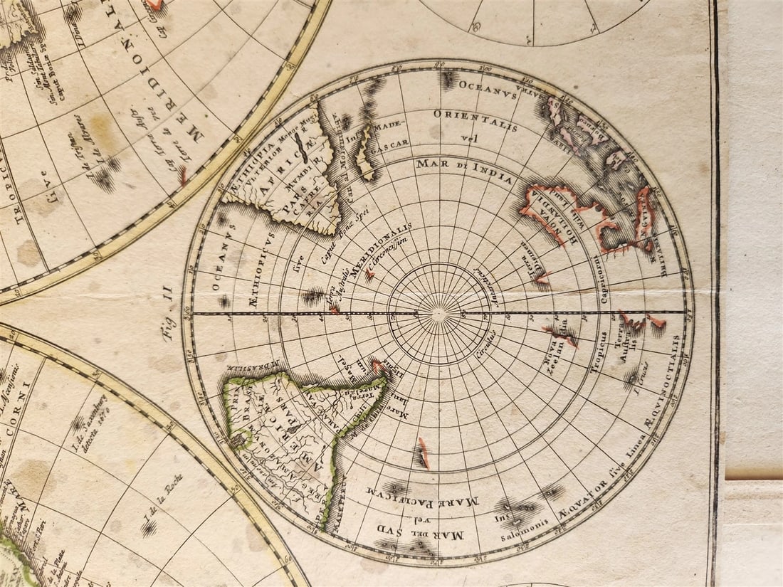 1746 WORLD MAP antique PLANIGLOBII TERRESTRIS MAPPE MONDE by HEIRS of HOMANN - 7