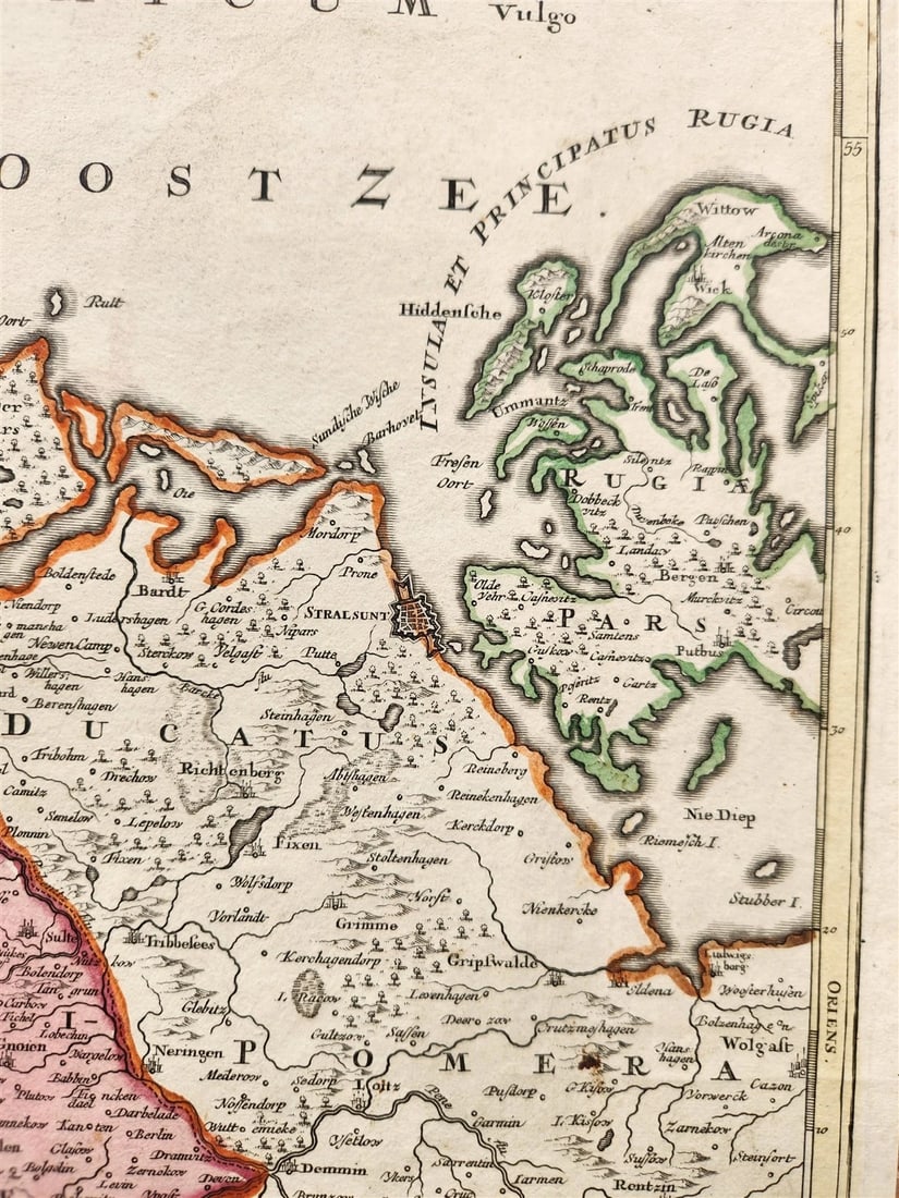 1712 GERMANY antique MAP DUCATUS MEKLENBURGICI by JOHANN HOMANN - 3