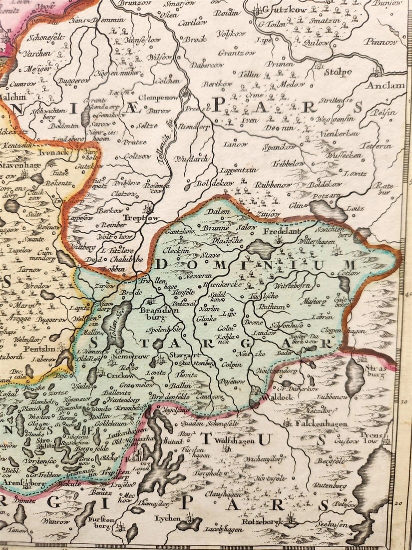 1712 GERMANY antique MAP DUCATUS MEKLENBURGICI by JOHANN HOMANN - 5