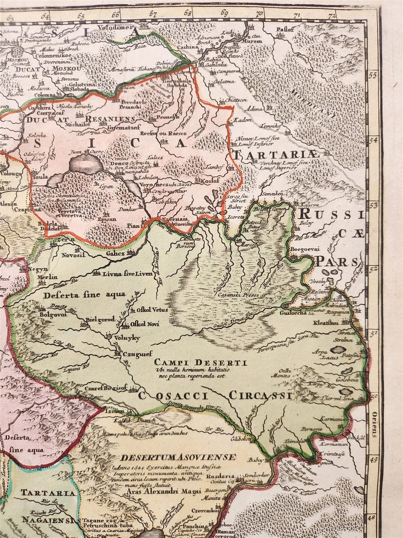 1720 UKRAINE antique MAP Ukrania Terra Cosaccorum Walachiae Moldoviae J. HOMANN - 6