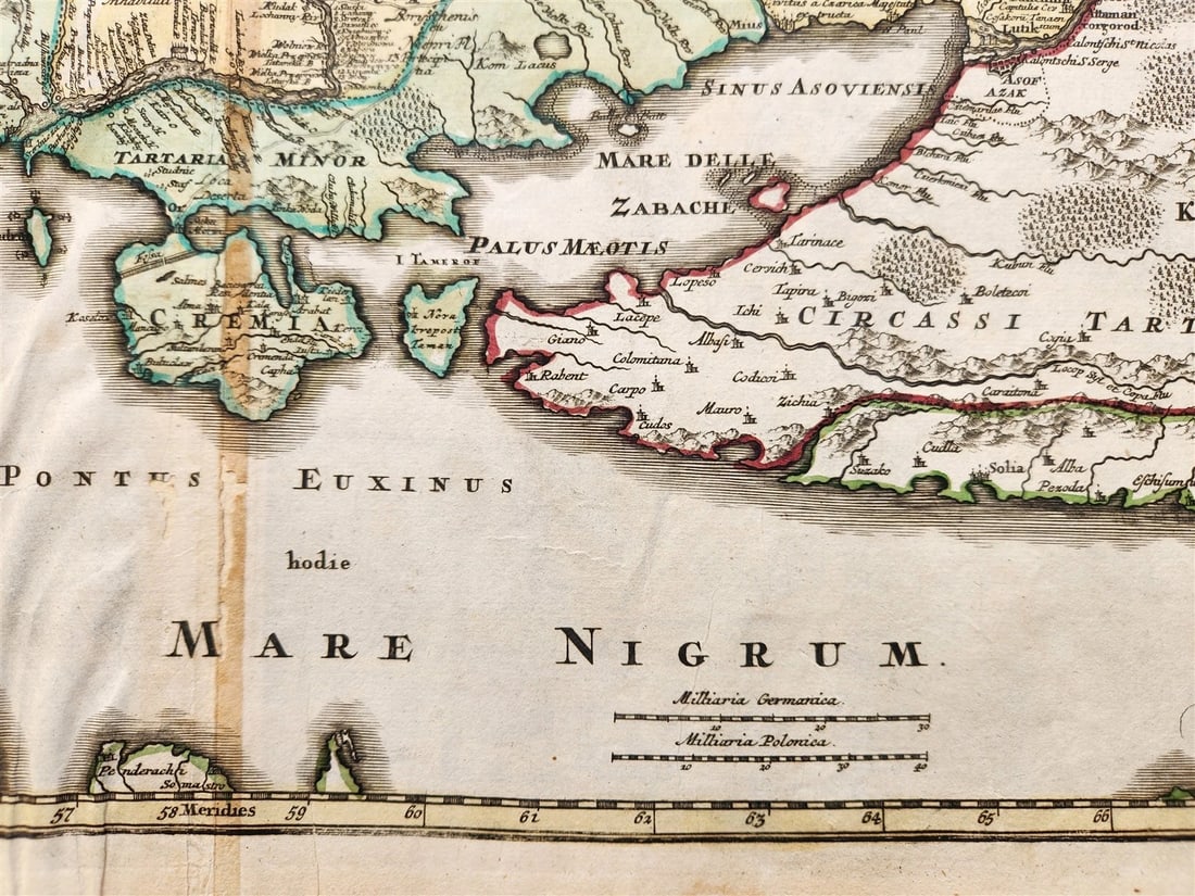 1720 UKRAINE antique MAP Ukrania Terra Cosaccorum Walachiae Moldoviae J. HOMANN - 7