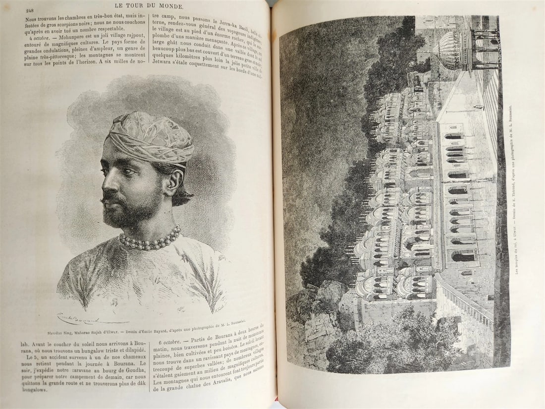 1872 HISTORY VOYAGES ILLUSTRATED antique AFRICA PERU RUSSIA CENTRAL ALPES FRANCE - 12