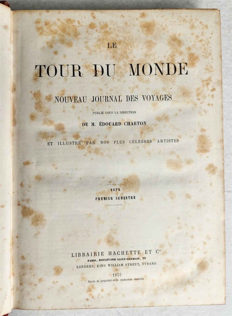 1872 HISTORY VOYAGES ILLUSTRATED antique AFRICA PERU RUSSIA CENTRAL ALPES FRANCE - 3