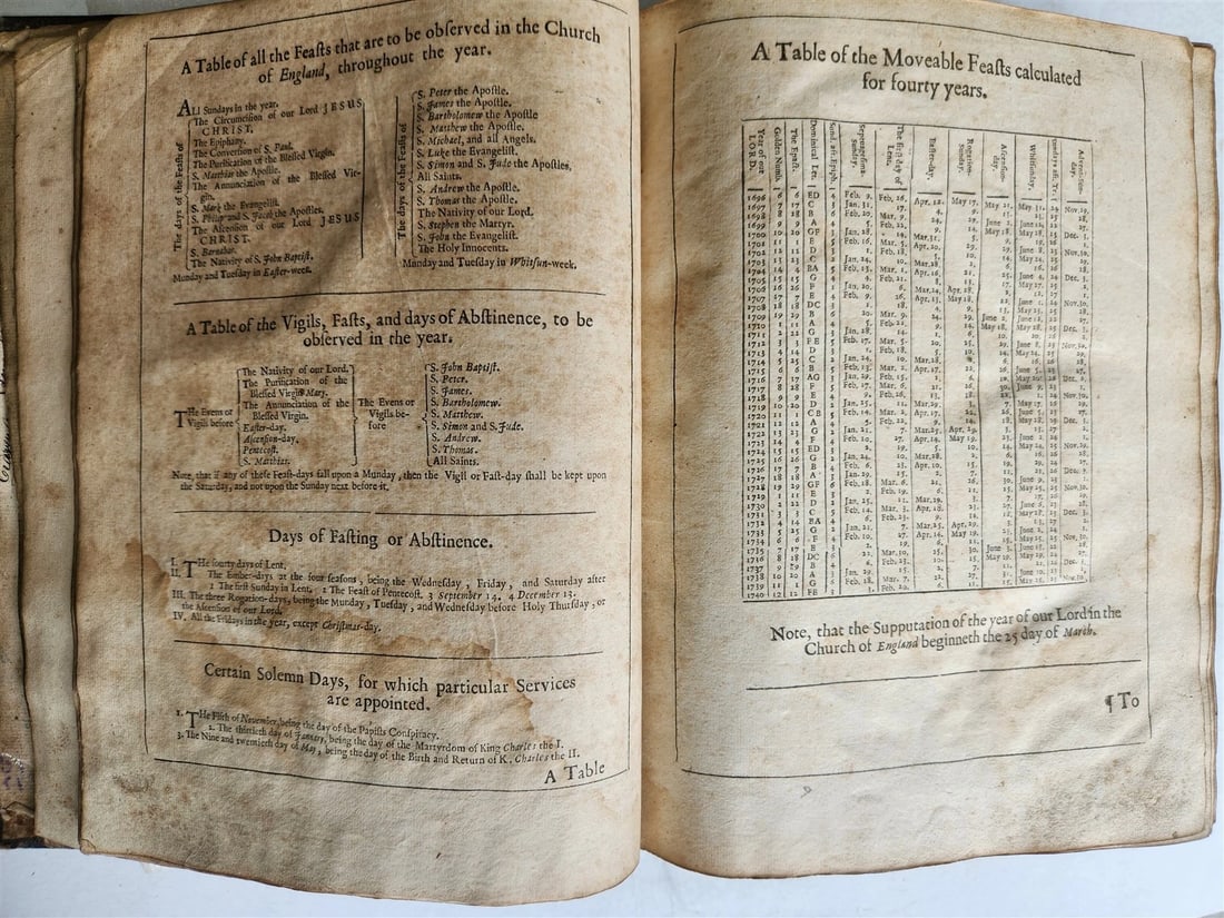 1697 BIBLE in ENGLISH antique OLD & NEW TESTAMENT by the University Printers - 10