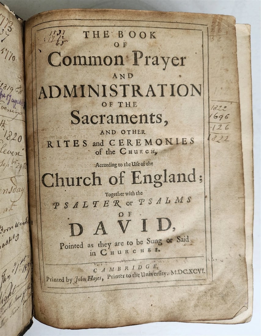 1697 BIBLE in ENGLISH antique OLD & NEW TESTAMENT by the University Printers - 4