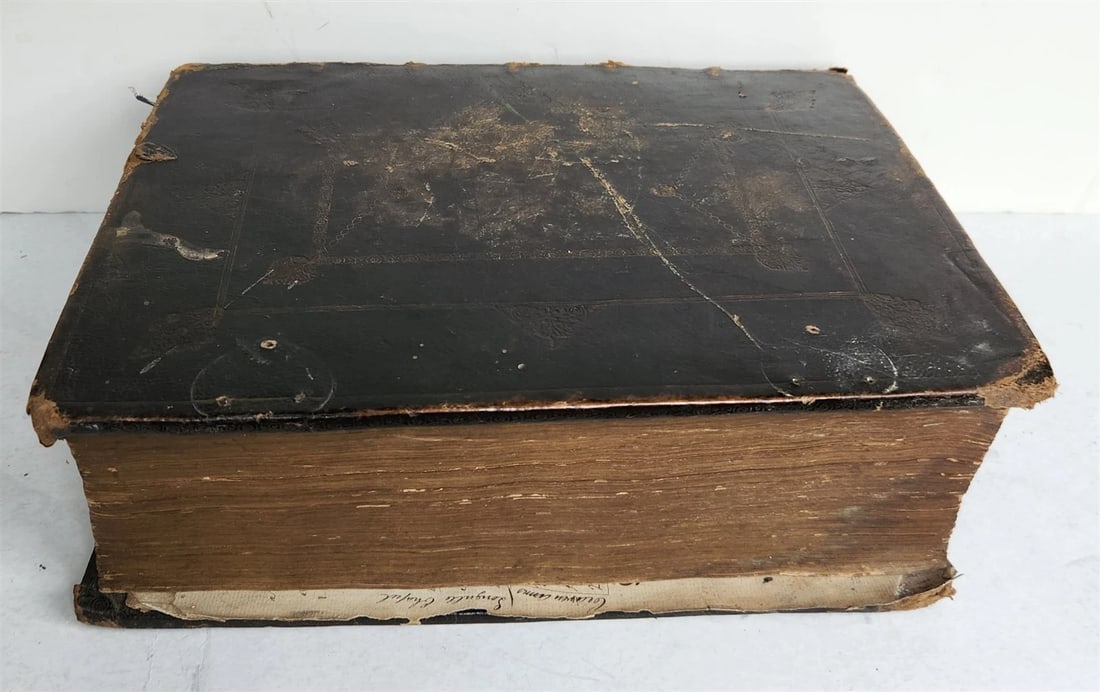 1697 BIBLE in ENGLISH antique OLD & NEW TESTAMENT by the University Printers - 5