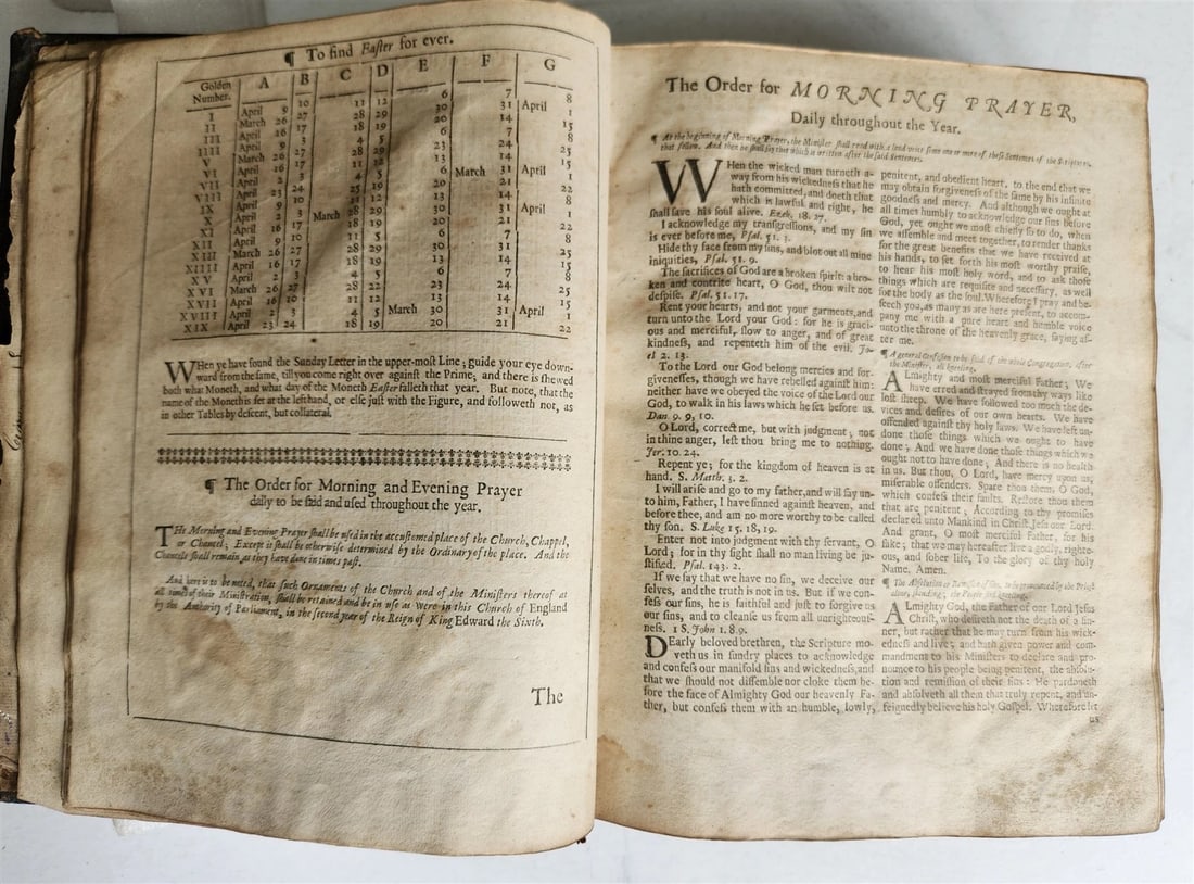 1697 BIBLE in ENGLISH antique OLD & NEW TESTAMENT by the University Printers - 9