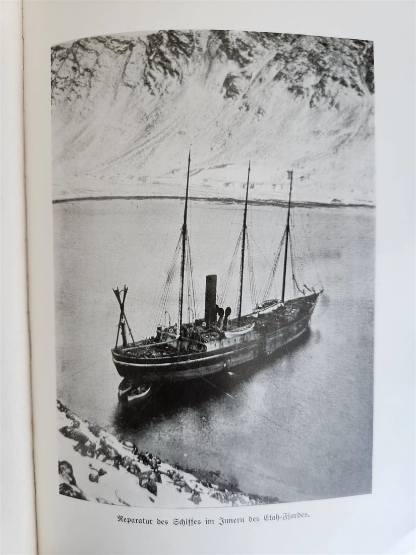 1907 NEAREST TO THE NORTH POLE by ROBERT PEARY in GERMAN antique ILLUSTRATED - 11