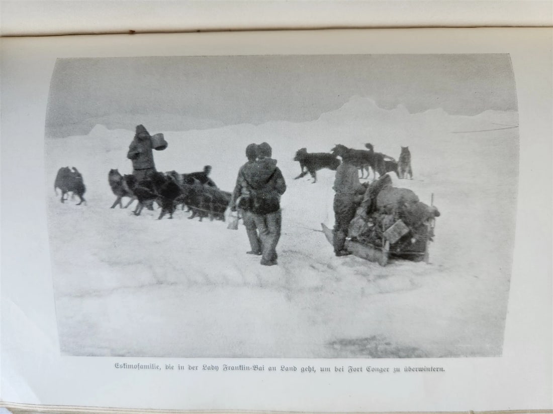 1907 NEAREST TO THE NORTH POLE by ROBERT PEARY in GERMAN antique ILLUSTRATED - 12