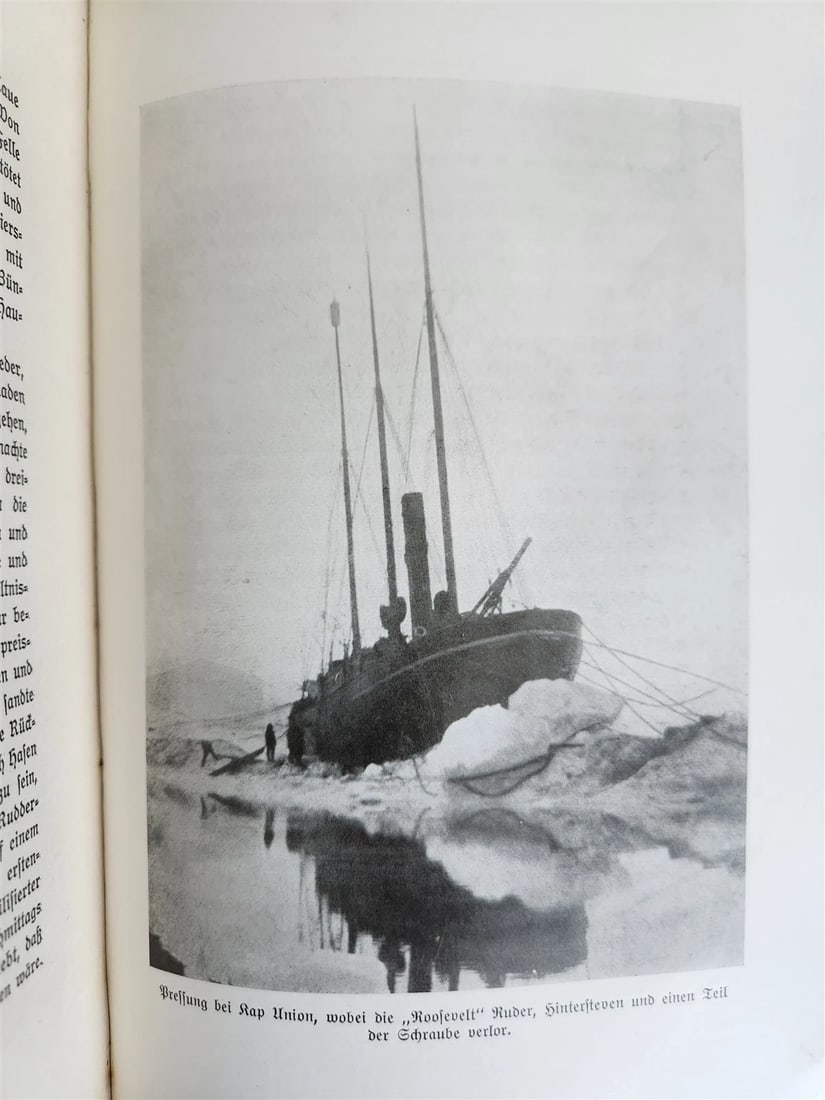 1907 NEAREST TO THE NORTH POLE by ROBERT PEARY in GERMAN antique ILLUSTRATED - 14