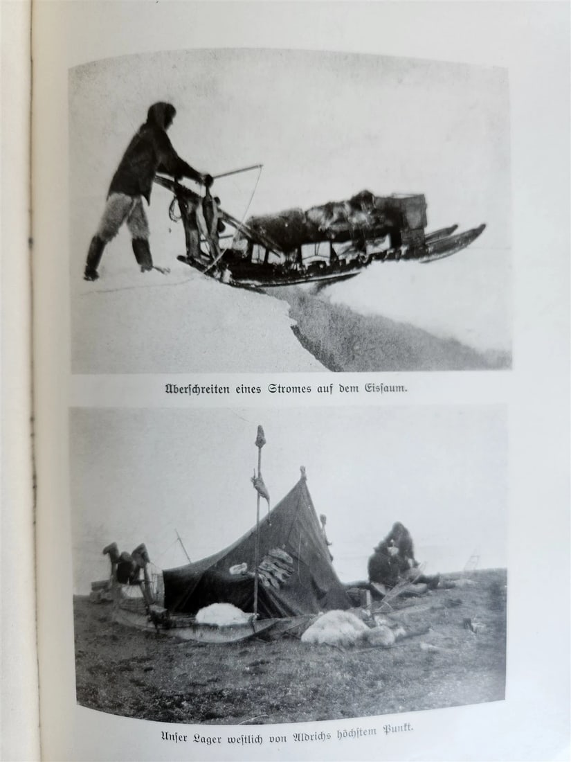 1907 NEAREST TO THE NORTH POLE by ROBERT PEARY in GERMAN antique ILLUSTRATED - 15