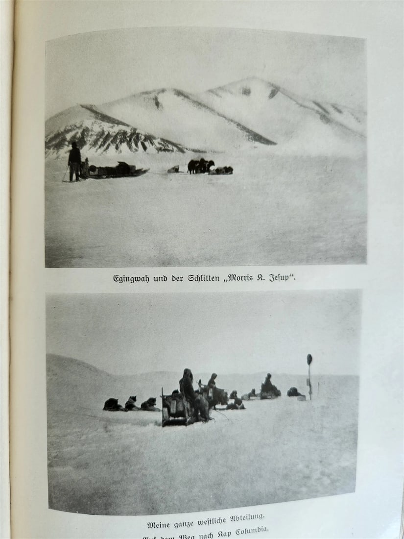 1907 NEAREST TO THE NORTH POLE by ROBERT PEARY in GERMAN antique ILLUSTRATED - 17