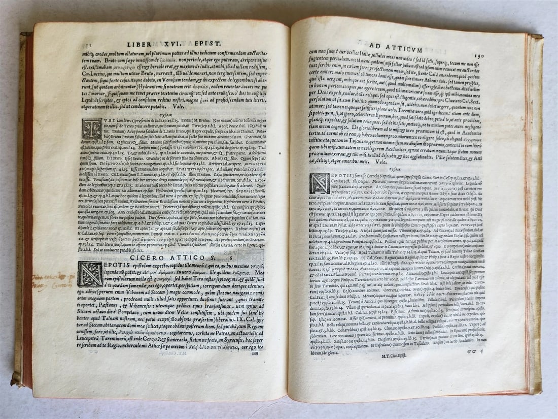 1544 CICERO Epistolae ad Titum Pomponium Atticum antique VELLUM BOUND FOLIO - 7