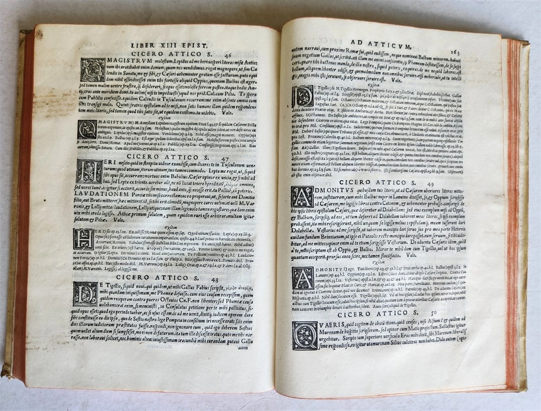 1544 CICERO Epistolae ad Titum Pomponium Atticum antique VELLUM BOUND FOLIO - 9
