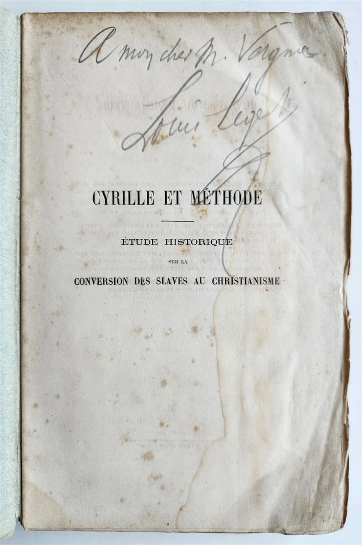 1868 HISTORICAL STUDY on CONVERSION of SLAVS TO CHRISTIANITY antique in FRENCH - 4
