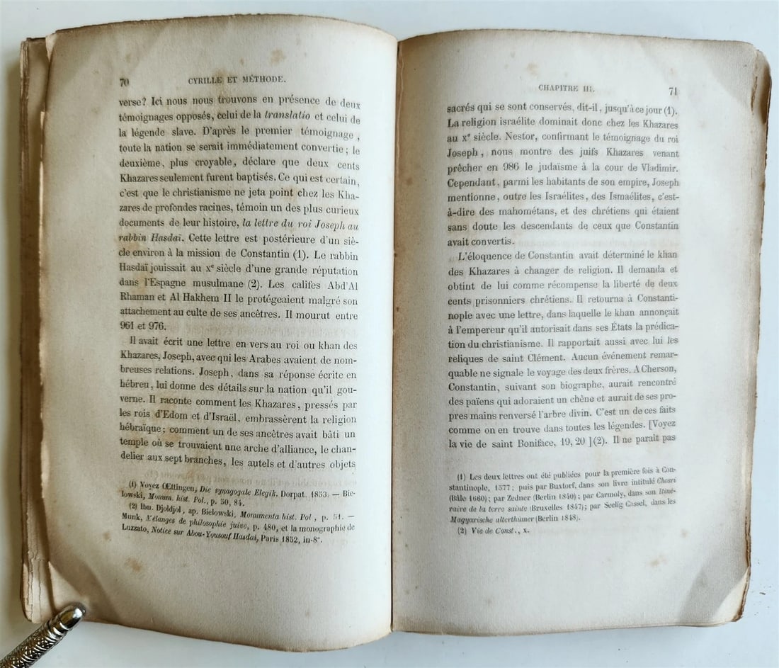 1868 HISTORICAL STUDY on CONVERSION of SLAVS TO CHRISTIANITY antique in FRENCH - 9