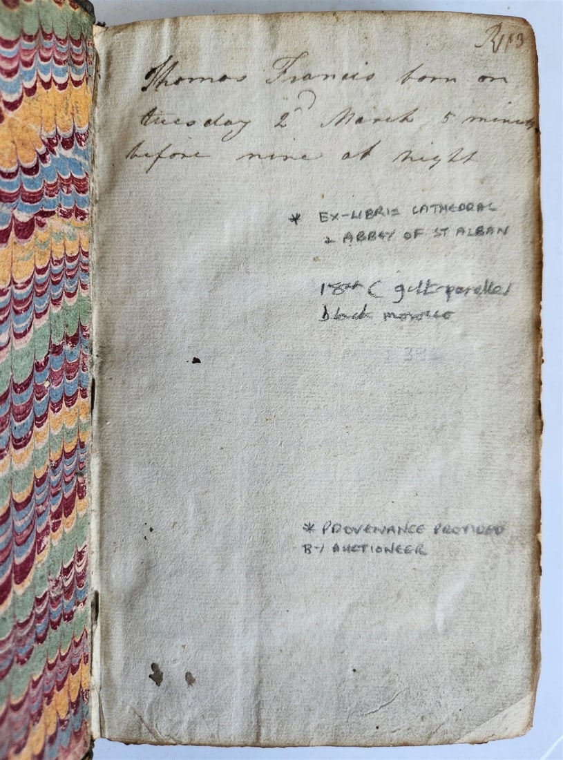 1725 BOOK of COMMON PRAYER w/ PSALTER or PSALMS of DAVID antique in ENGLISH - 7