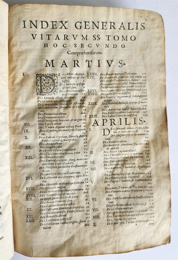 1581 LIVES of SAINTS antique VELLUM FOLIO De vitis sanctorum ab Aloysio Lipomano - 10
