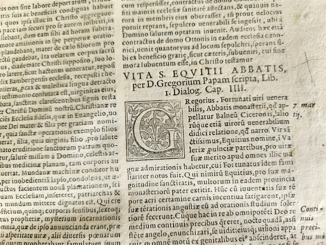 1581 LIVES of SAINTS antique VELLUM FOLIO De vitis sanctorum ab Aloysio Lipomano - 11