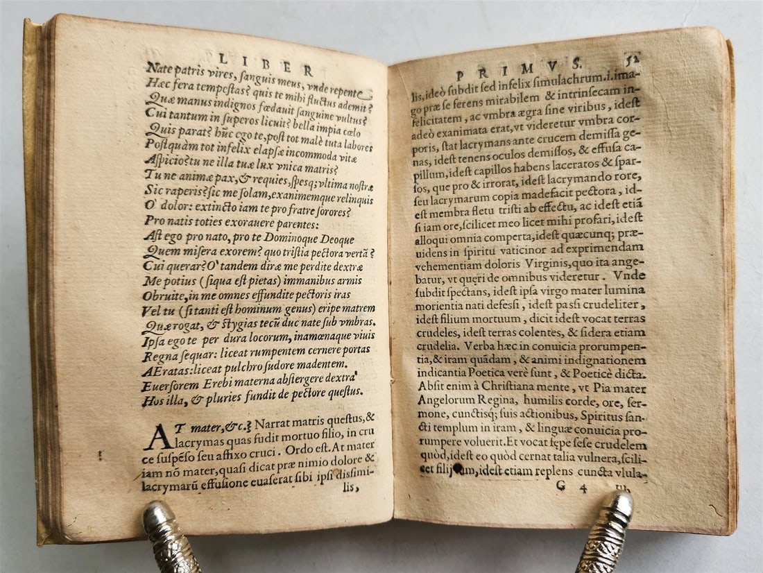 1584 Sannazaro's DE PARTU VIRGINIS POEM Commentary by Lazaro Cardona ANTIQUE - 6
