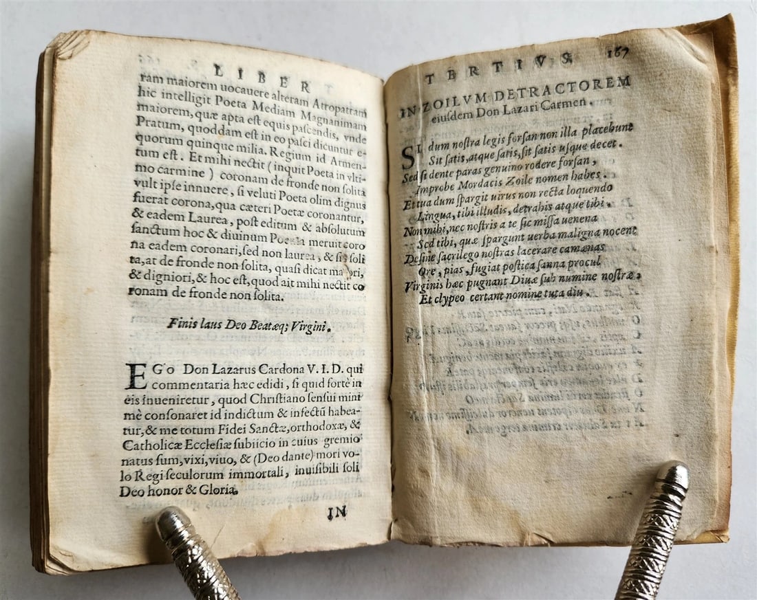 1584 Sannazaro's DE PARTU VIRGINIS POEM Commentary by Lazaro Cardona ANTIQUE - 9