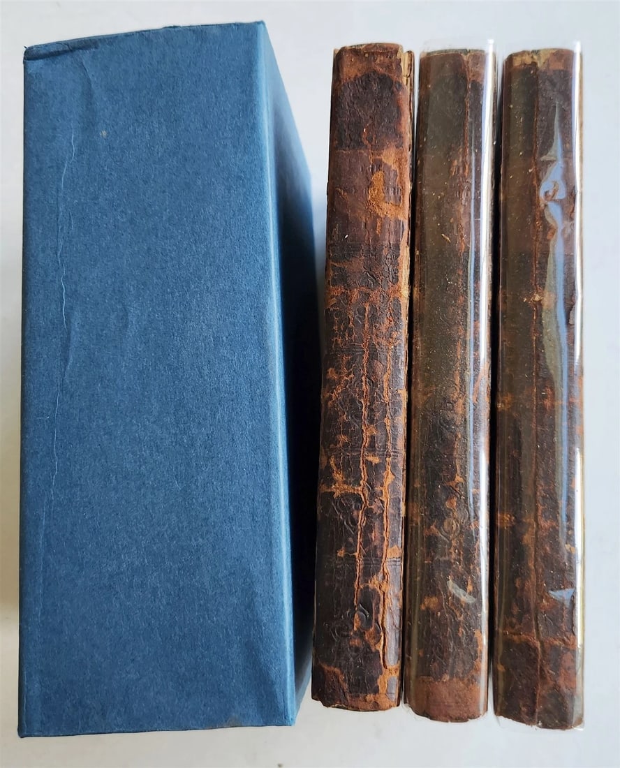 1828 JAMES FENIMORE COOPER ENGLISH EDITION THE RED ROVER A TALE antique 3 vols - 3