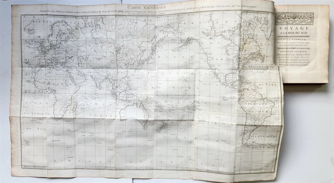 1785 VOYAGE of CAPTAIN COOK 4 vols ILLUSTRATED w/88 PLATES antique FRENCH 4to ED - 2