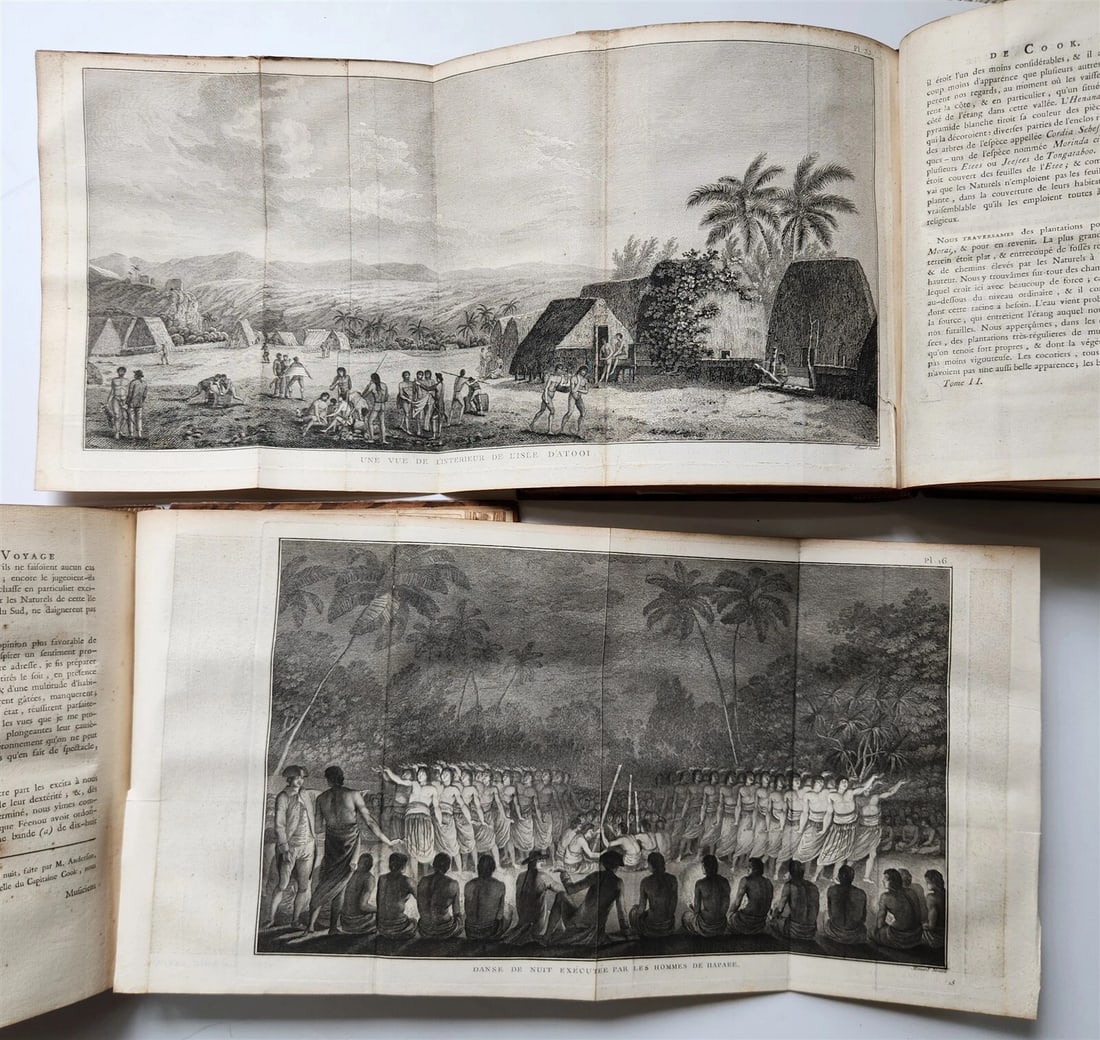 1785 VOYAGE of CAPTAIN COOK 4 vols ILLUSTRATED w/88 PLATES antique FRENCH 4to ED - 9