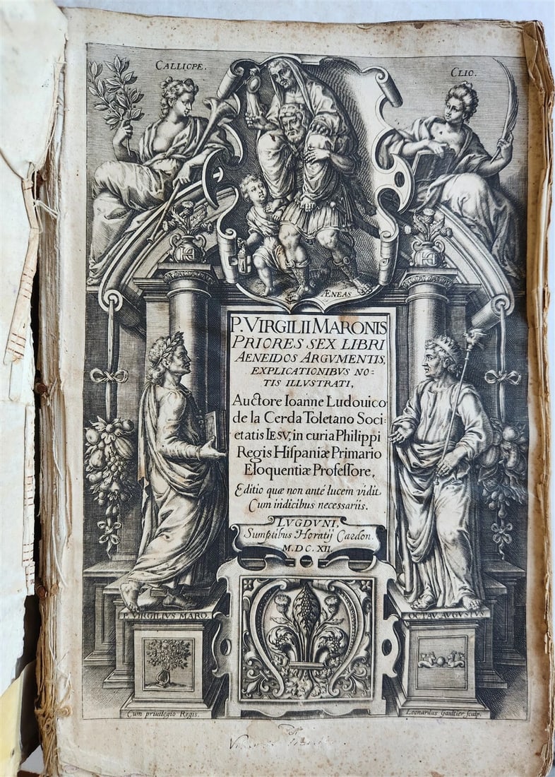 1612-1619 VIRGIL 3 VELLUM BOUND FOLIO VOLUMES antique 17th C. Bucolica &Georgica - 4