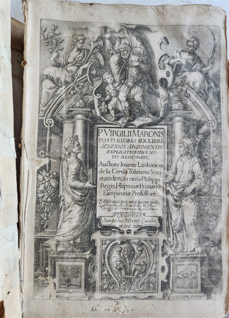 1612-1619 VIRGIL 3 VELLUM BOUND FOLIO VOLUMES antique 17th C. Bucolica &Georgica - 5
