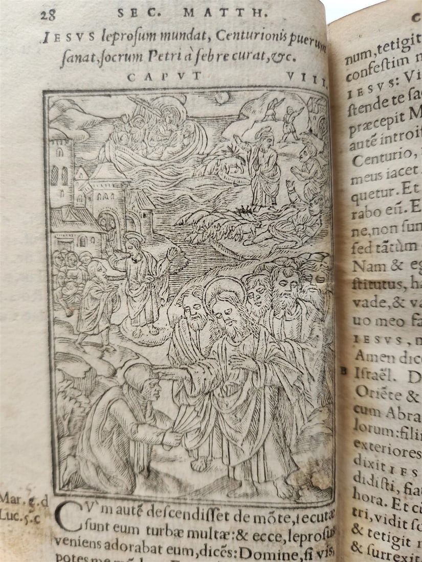 1548 BIBLE IN LATIN ILLUSTRATED antique 16th CENTURY NEW TESTAMENT rare - 11